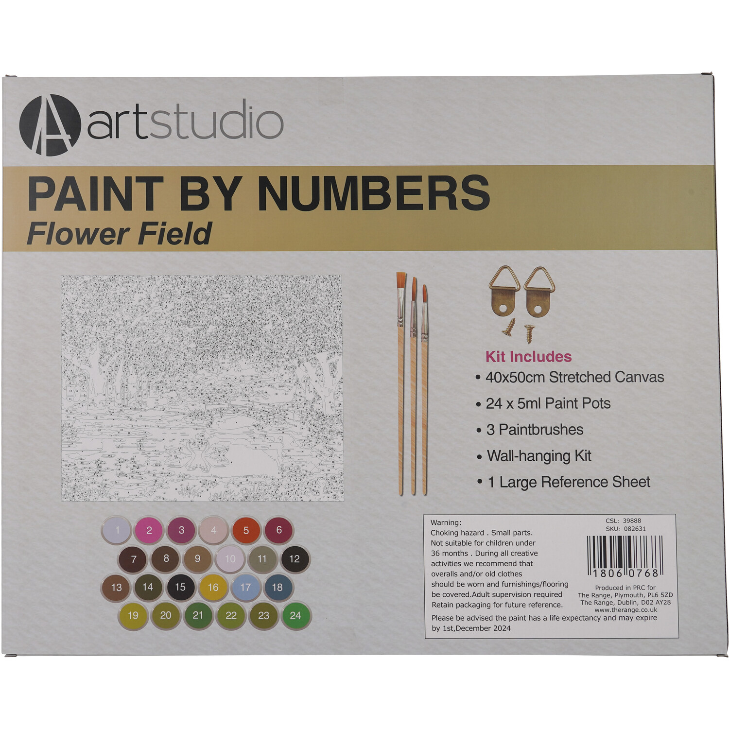 Art Studio Paint by Numbers - Flower Field Image 3