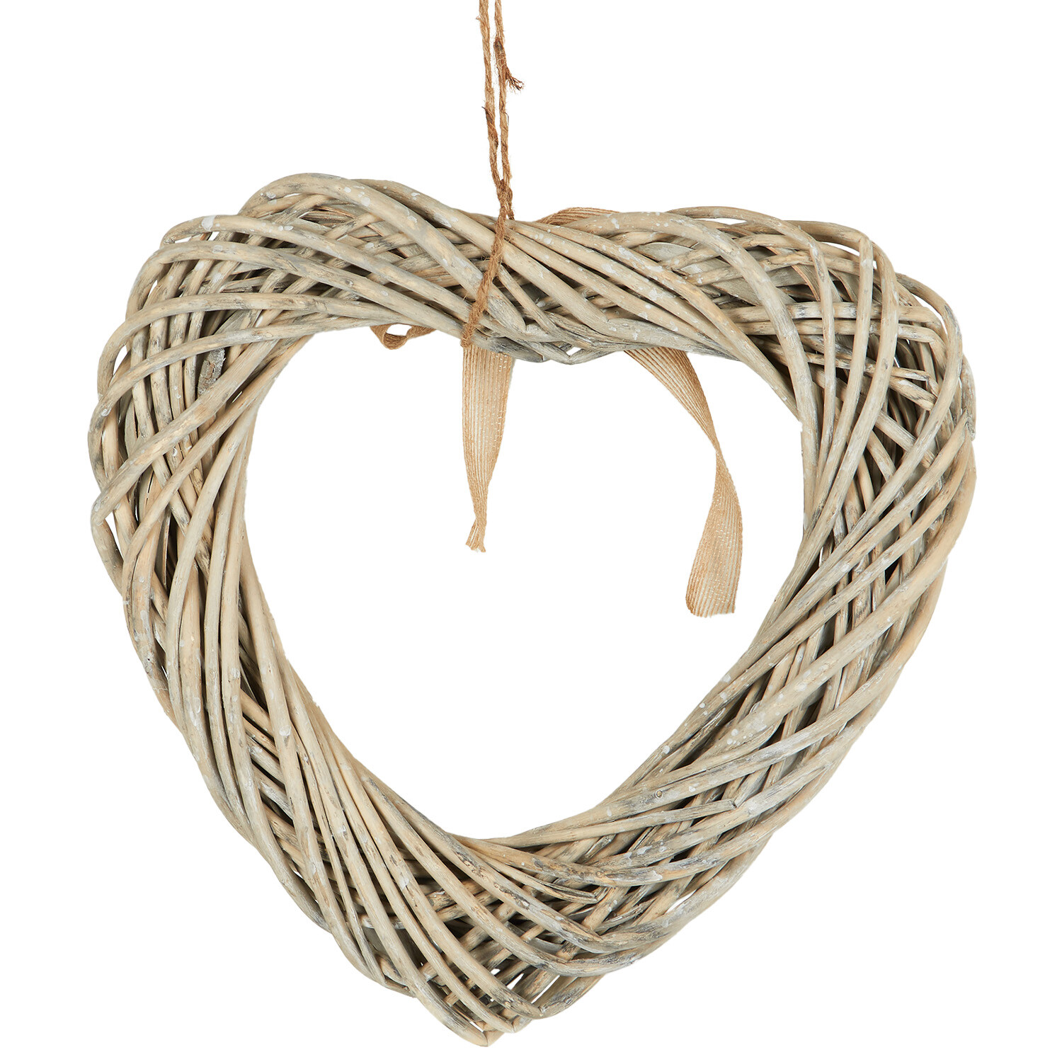 Grey Wicker Heart - Grey Image 3