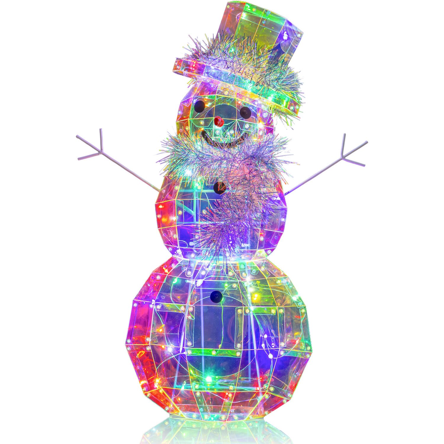 Iridescent LED Half Snowman Image 2
