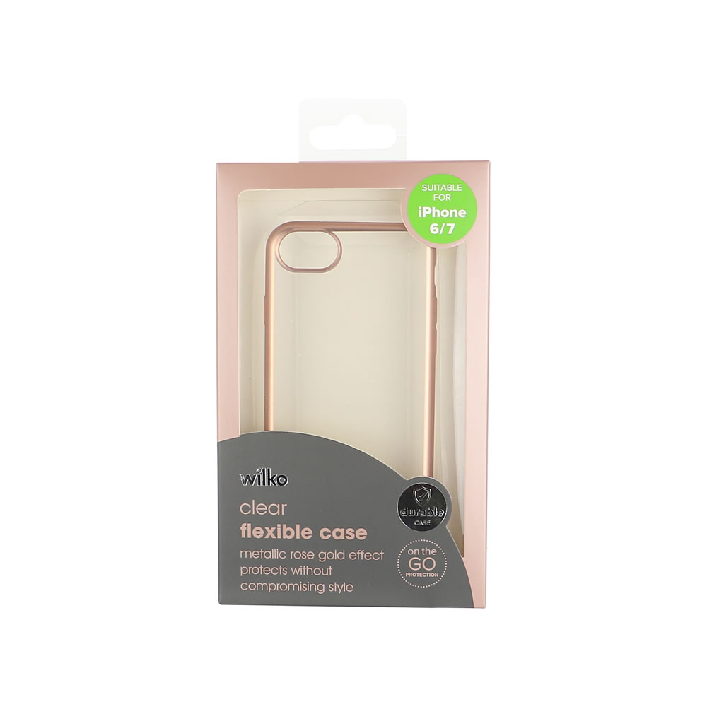 Wilko Rose Gold Phone Case Suitable for iPhone 6 or 7 Image 1