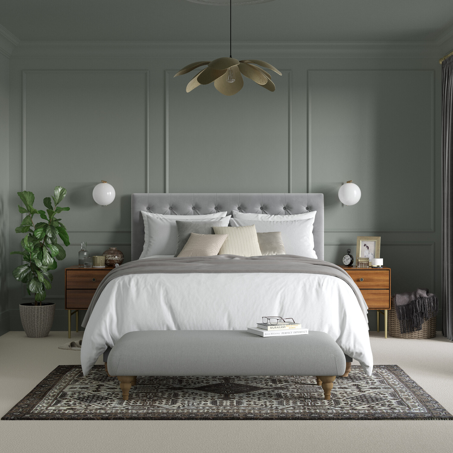 Dulux Heritage Walls and Ceilings Waxed Khaki Velvet Matt Emulsion Paint Tester Image 5