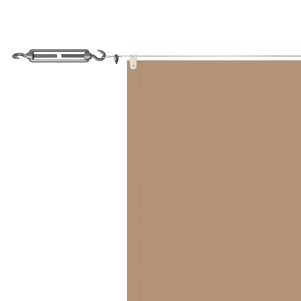 vidaXL Taupe Oxford Fabric Vertical Awning 1.4 x 8m Image 4