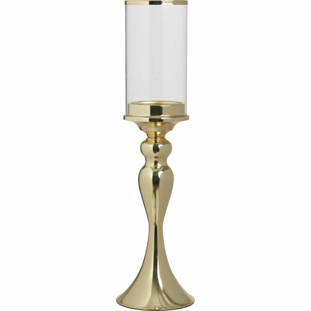 Wilko Gold Glamour Candle Holder Large Image 1