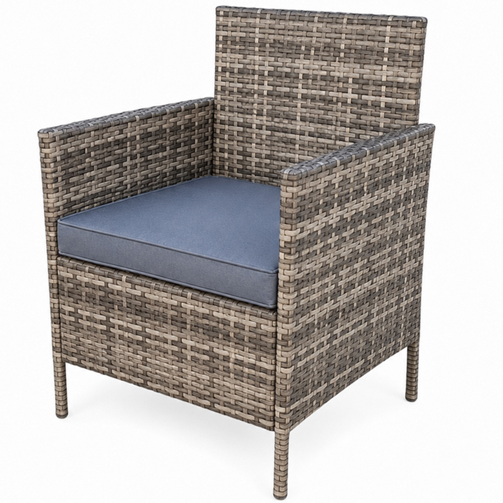 Outdoor Living 4 Seater Rattan Round Firepit Dining Set Image 7