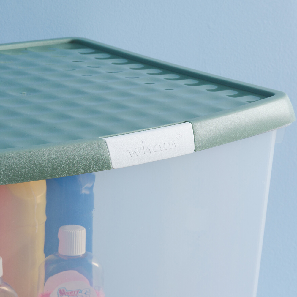 Wham Clear Storage Box with Clip Lid Green Milieu Image 7