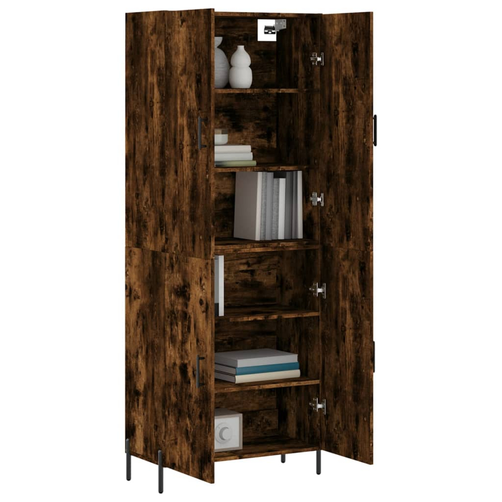 vidaXL 4 Door Smoked Oak Highboard Image 3