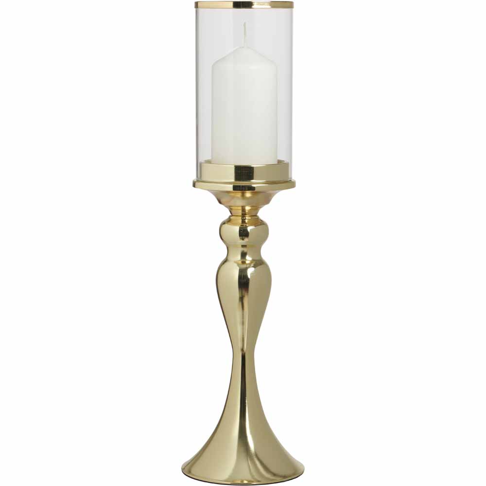 Wilko Gold Glamour Candle Holder Large Image 2