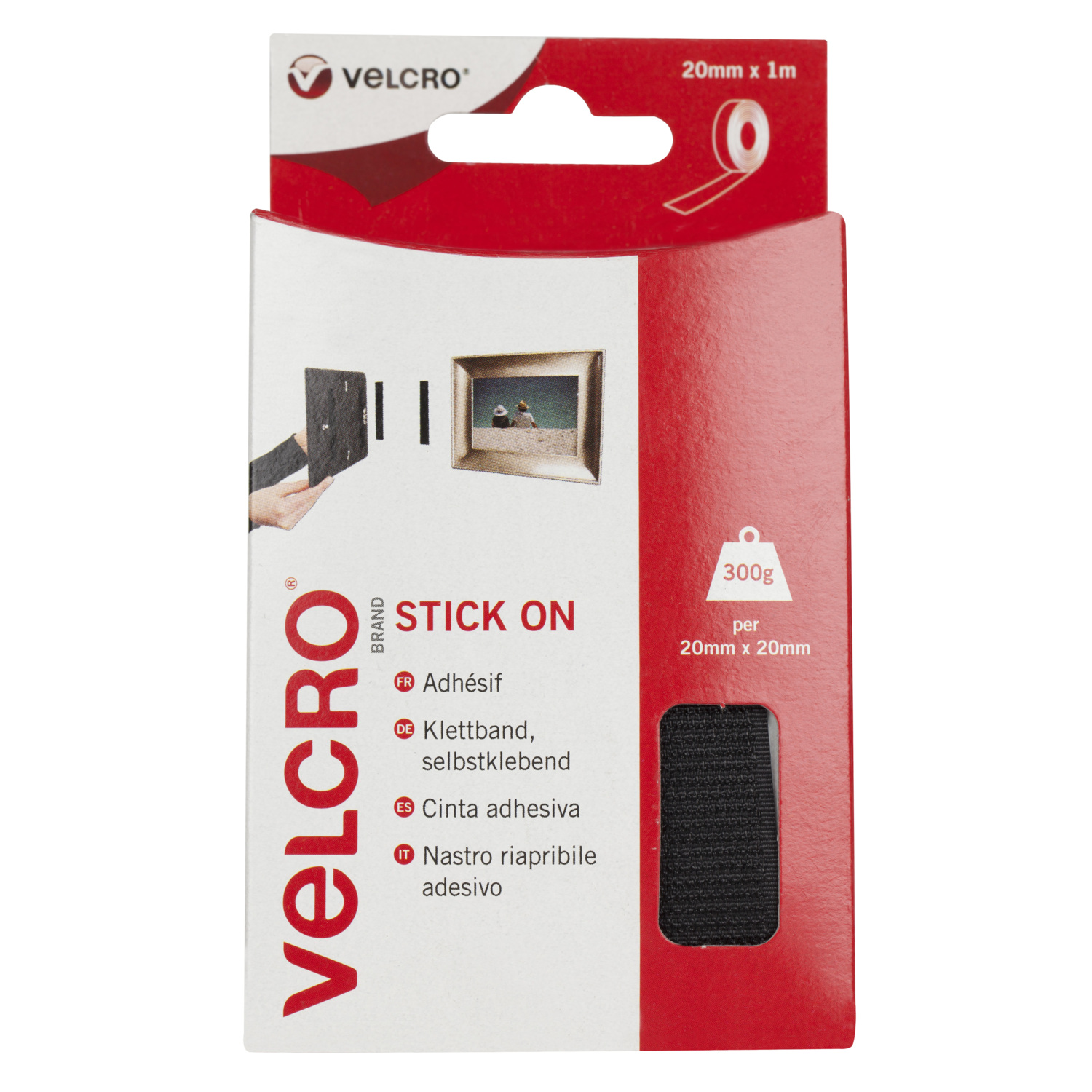 VELCRO Brand Stick-On Tape Strips - Black Image
