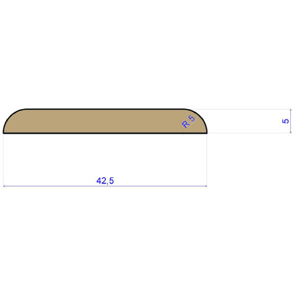 Signature Collection 43mm Medium Unfinished Solid Oak Flat Plate 90cm Image 3