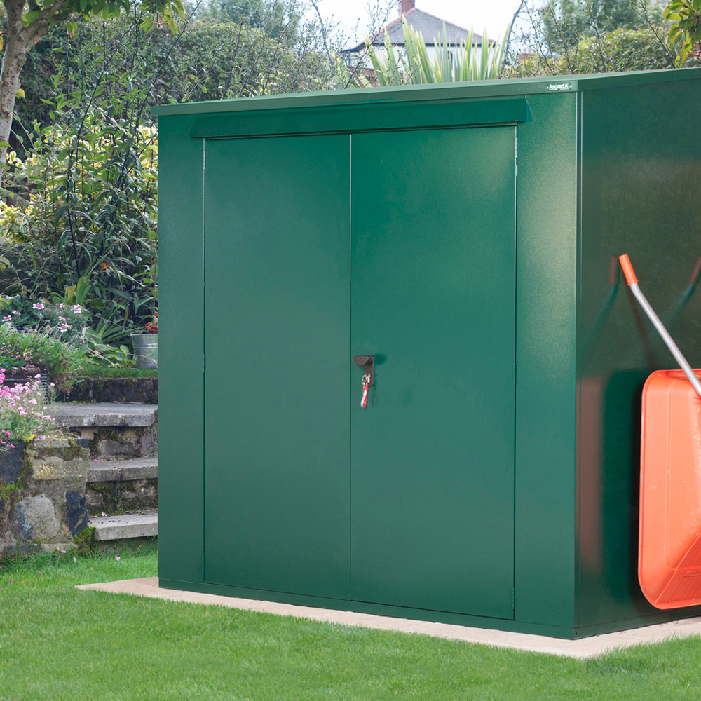 Asgard Trojan Plus 7 x 3ft Double Door Green Bike and Garden Shed Image 5