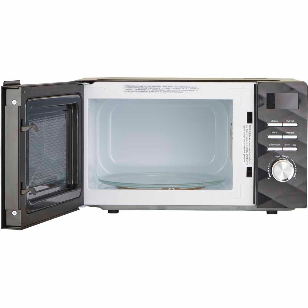 Wilko Black Diamond Pattern Microwave Image 2