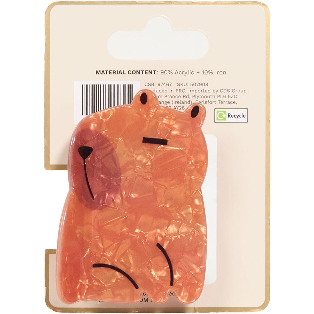 Capybara Collection Claw Clip Brown Image 4