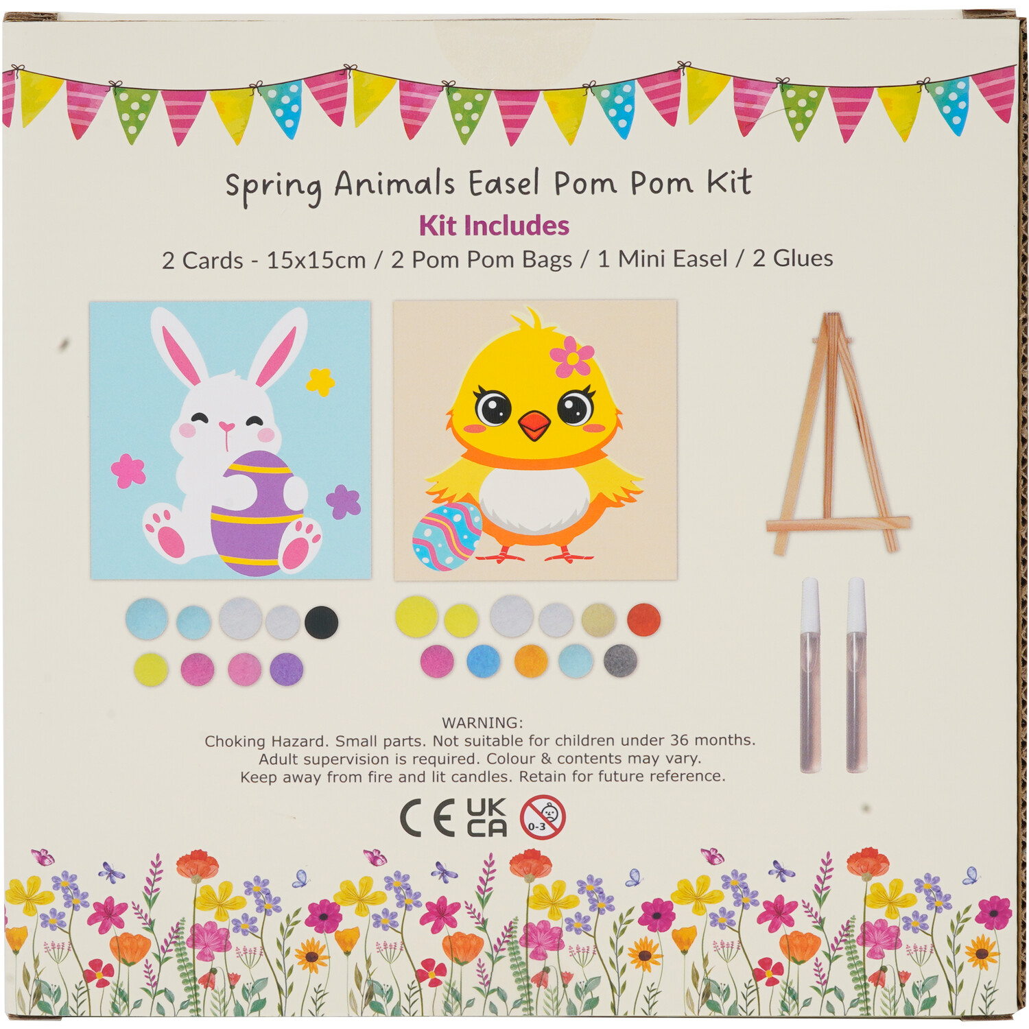 Spring Animals Easel Pom Pom Kit Image 4