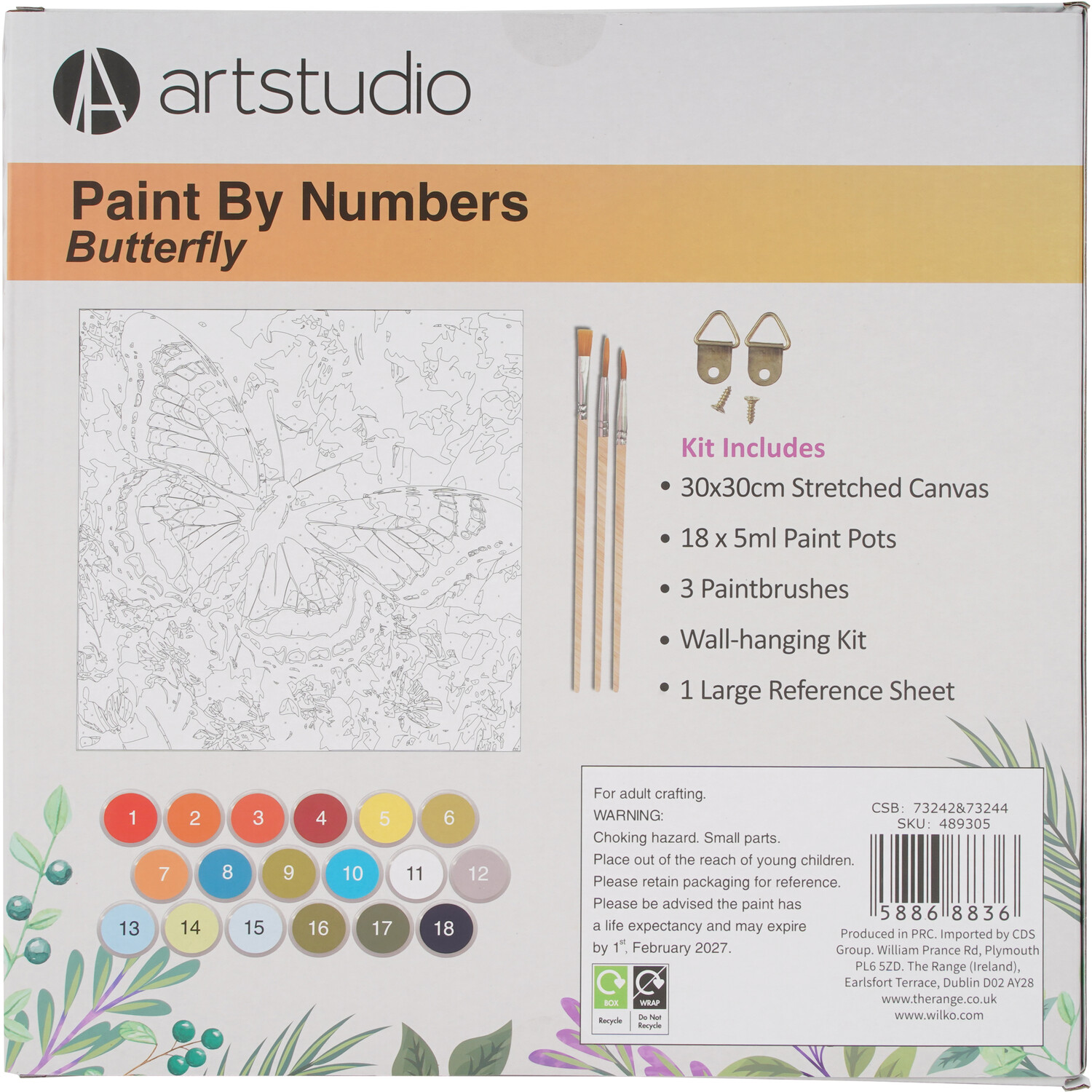 Paint By Numbers Flower or Butterfly Kit Image 6