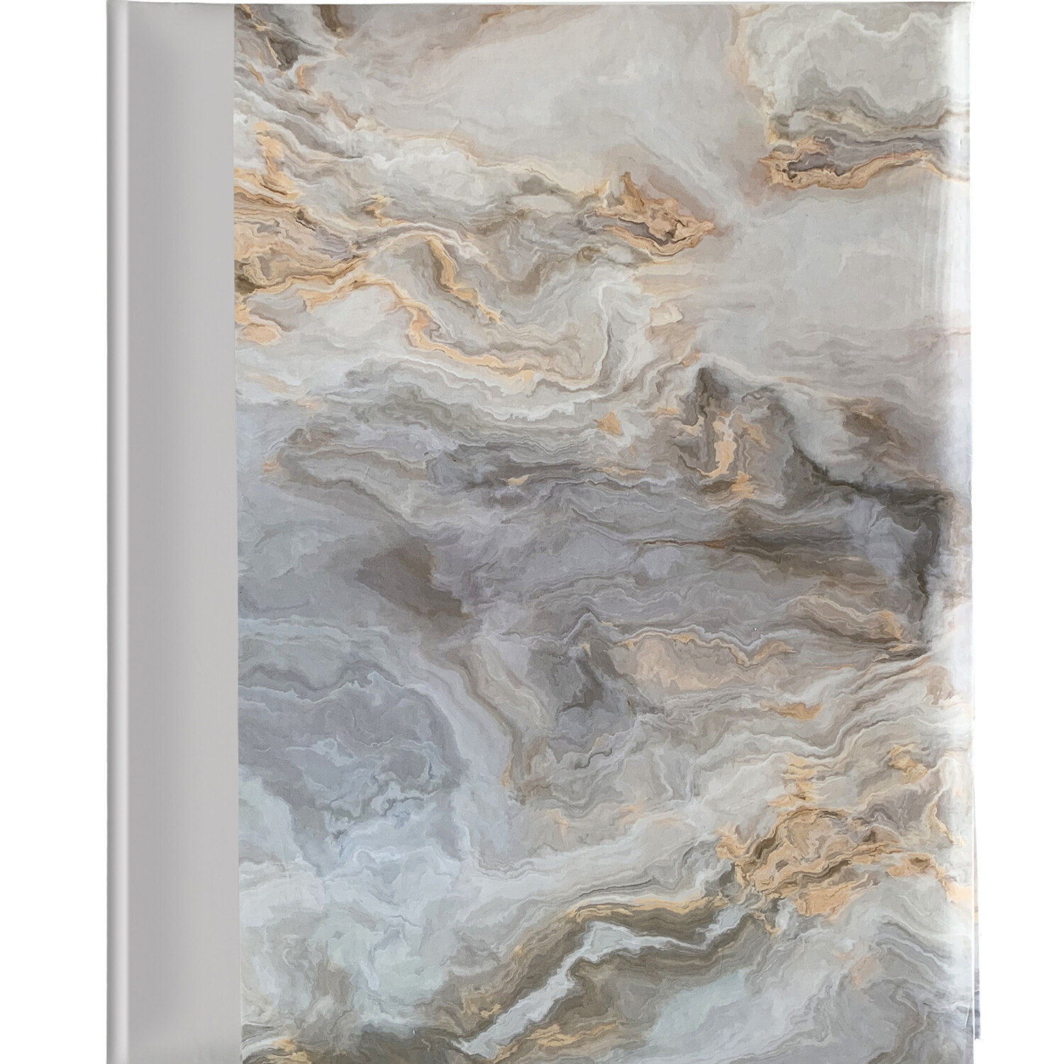 Grey Marble Book Bound Photo Album 25 Sheets Image 1