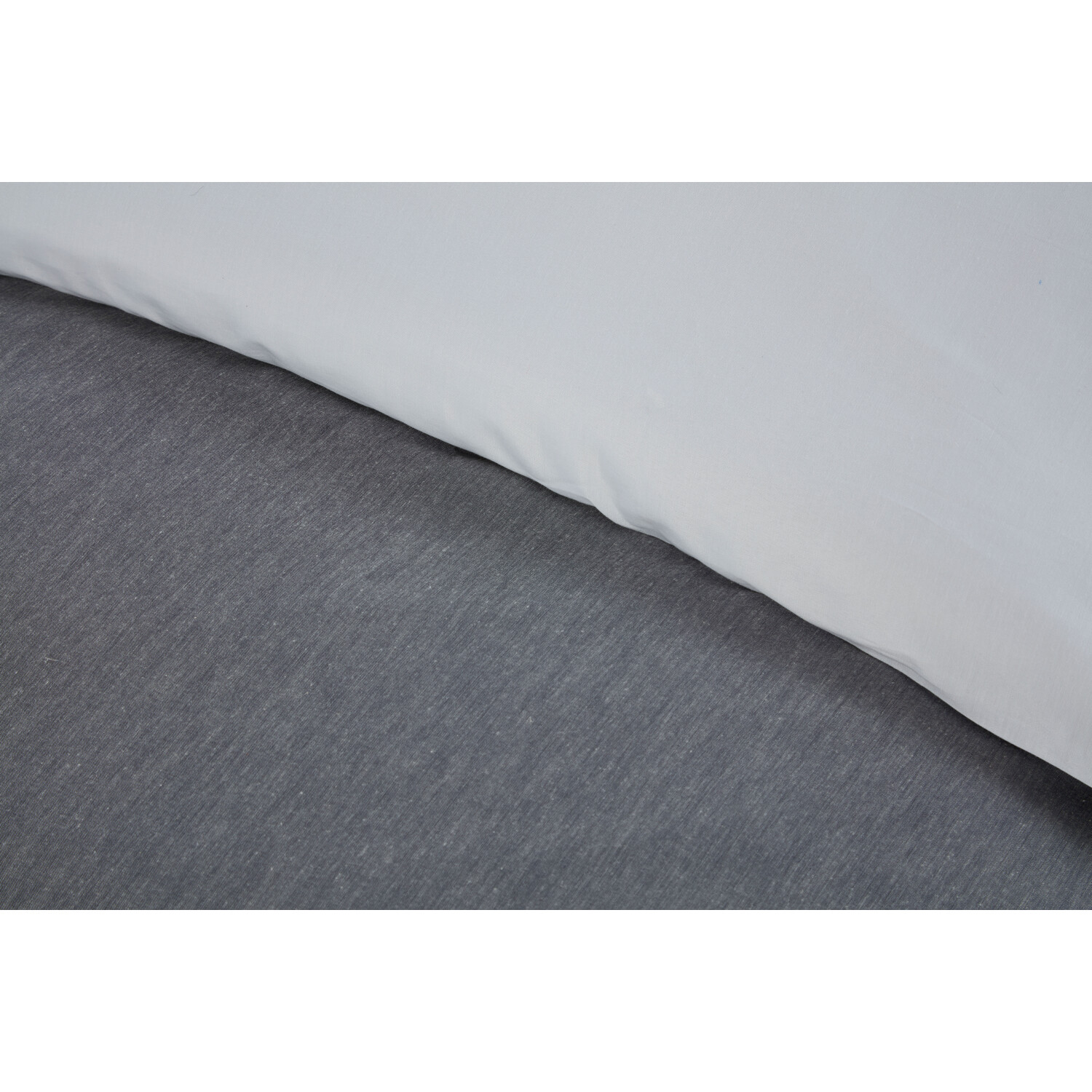 Divante Hendon Chambray Single Grey Duvet Set Image 4