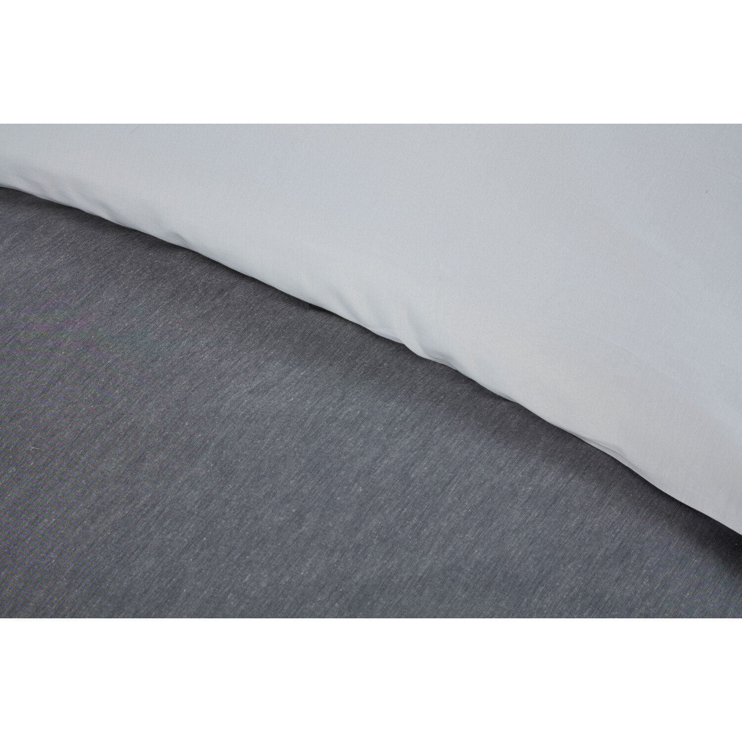 Divante Hendon Double Grey Chambray Duvet Set Image 4