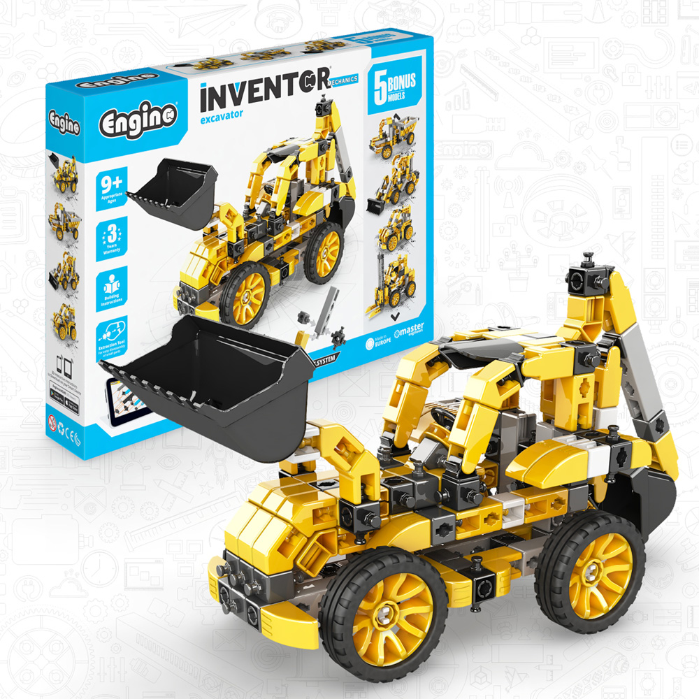 Engino Inventor Mechanics Excavator Building Set Image 2