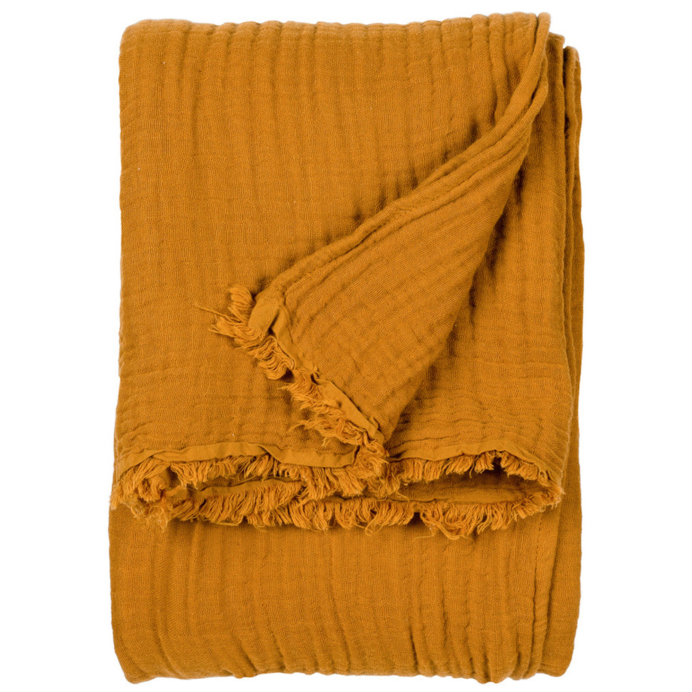 Yard Lark Cumin Large Muslin Cotton Throw 240 x 260cm Image 1