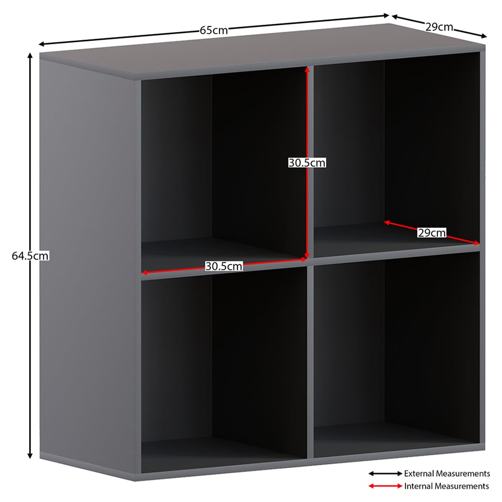 Vida Designs Durham 2 x 2 Black Cube Storage Unit Image 7