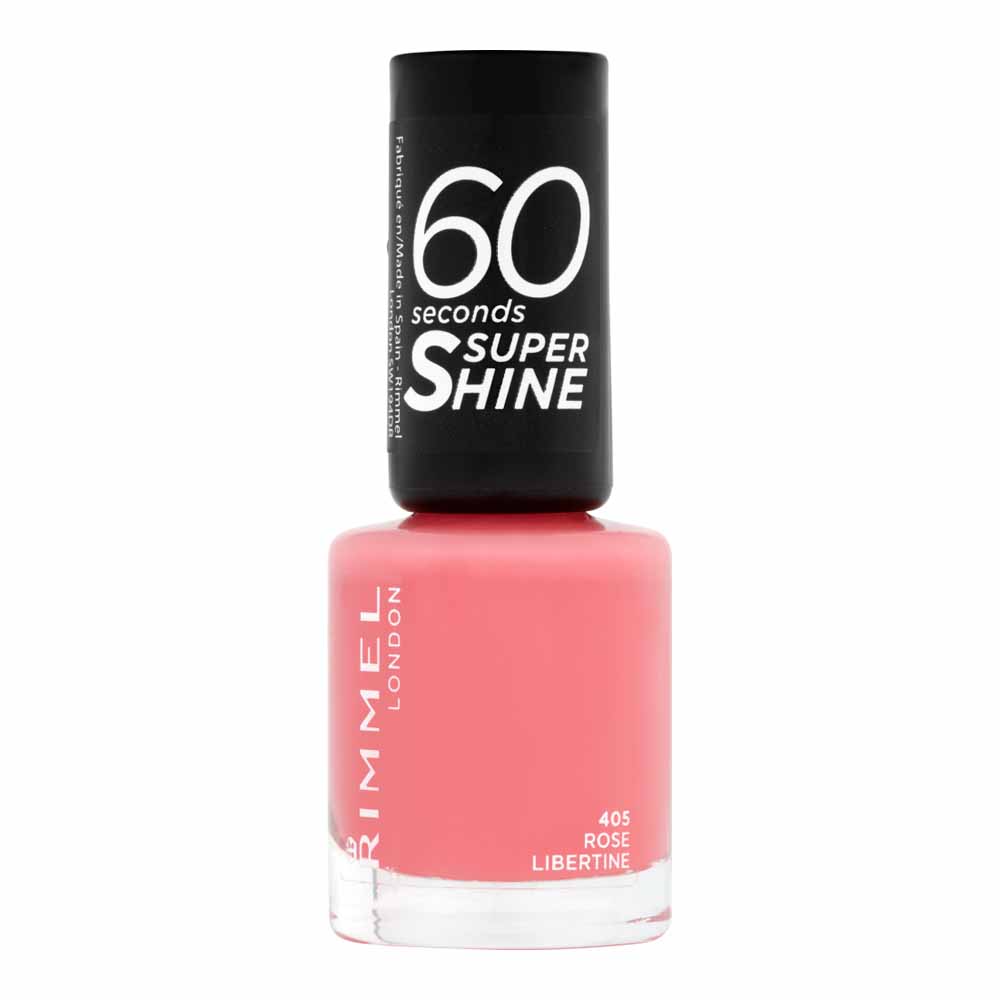 Rimmel 60 Seconds Super Shine Nail Polish Rose Pink Libertine 405 Image 1
