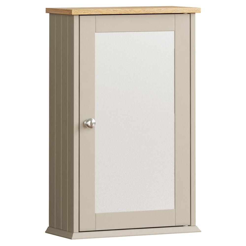 Bath Vida Priano Grey Single Door Mirror Bathroom Cabinet Image 2
