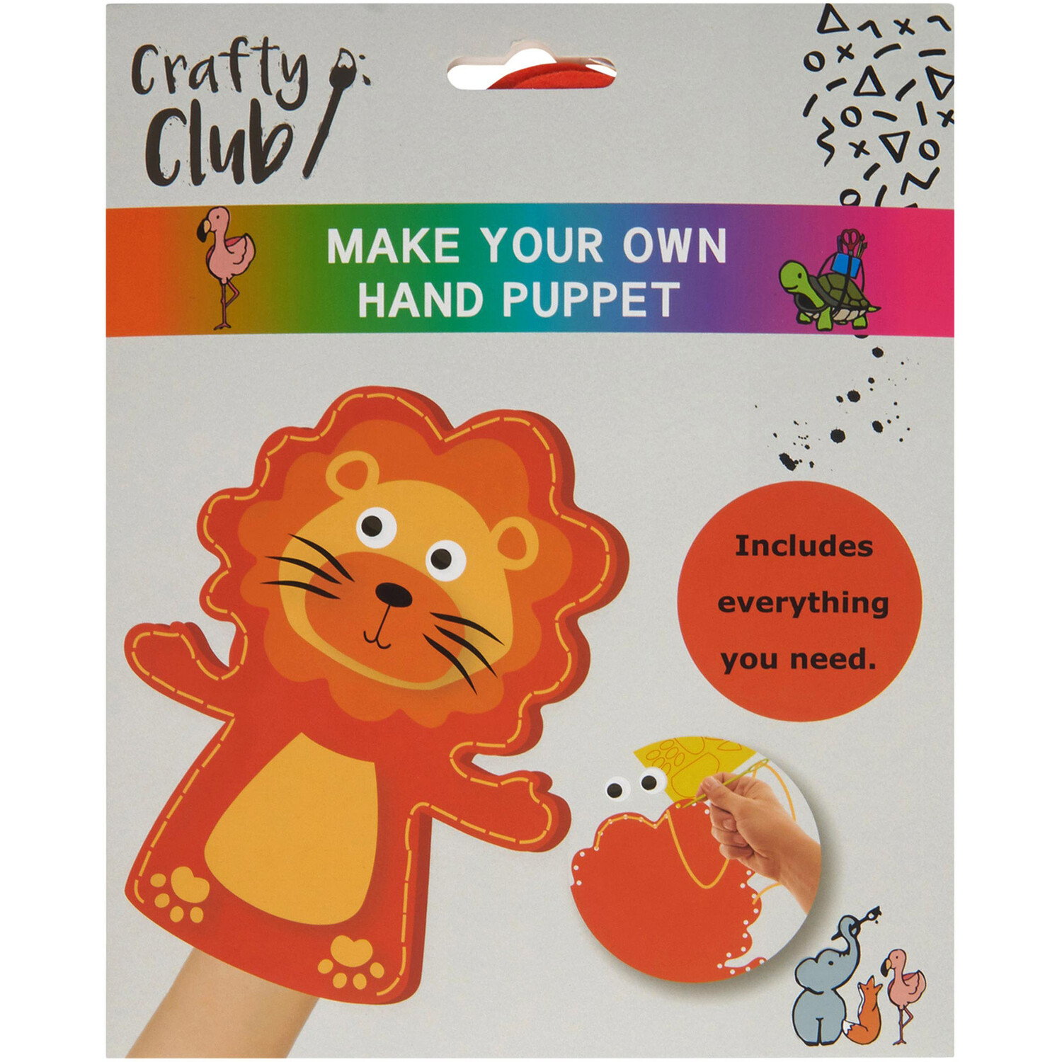 Single Crafty Club Make Your Own Hand Puppet Kit in Assorted styles Image 1