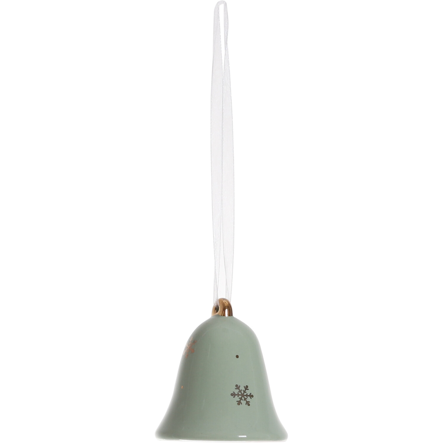 Mistletoe Cottage Green Ceramic Bell Hanging Decoration Image