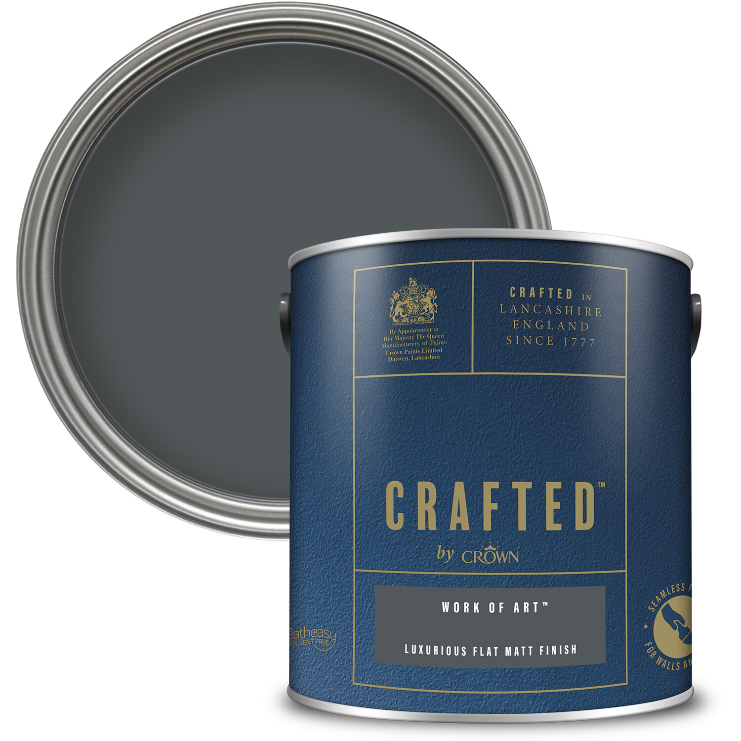 Crown Crafted Walls and Wood Work of Art Luxurious Flat Matt Paint 2.5L Image 1