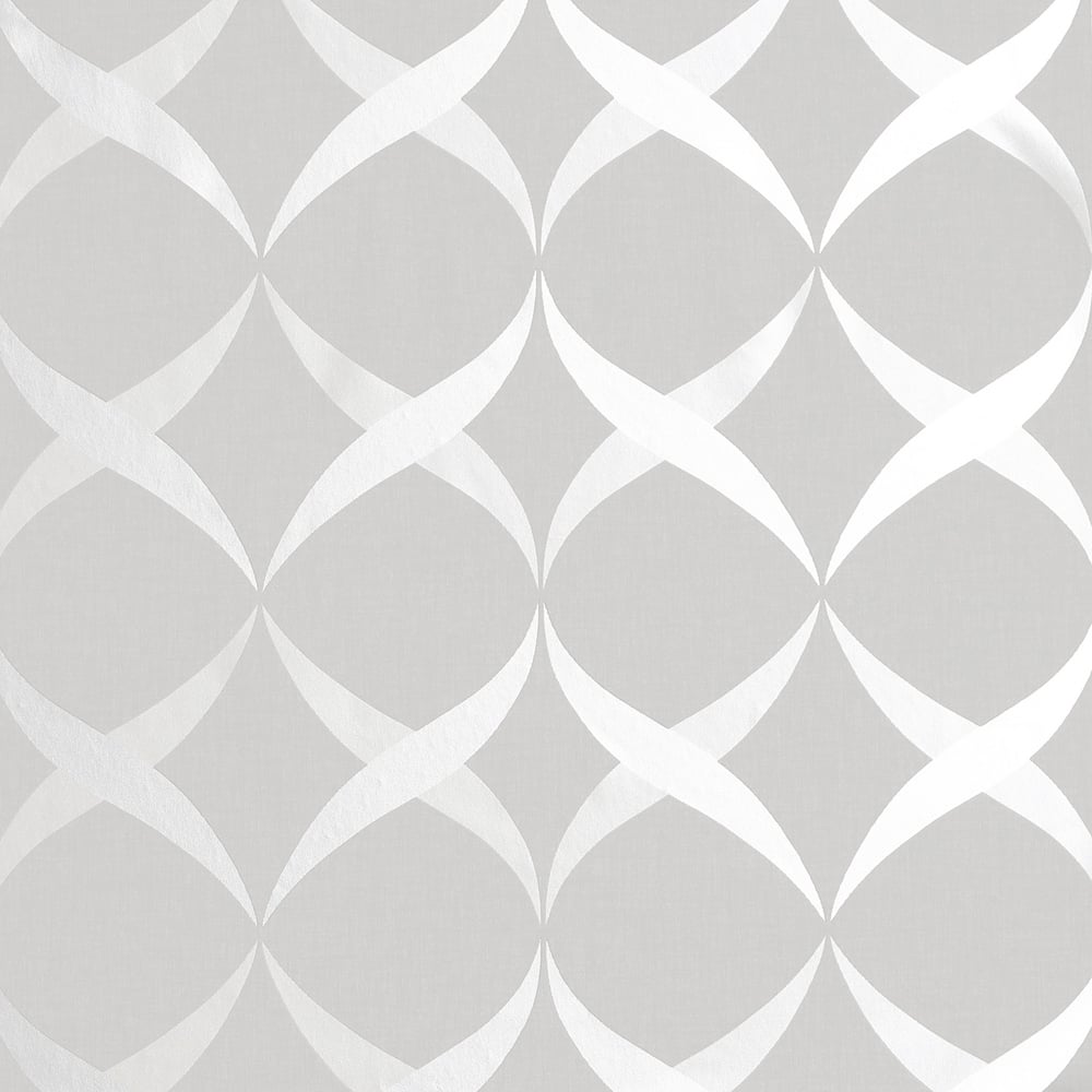 Arthouse Metallic Ogee Silver Wallpaper Image 1