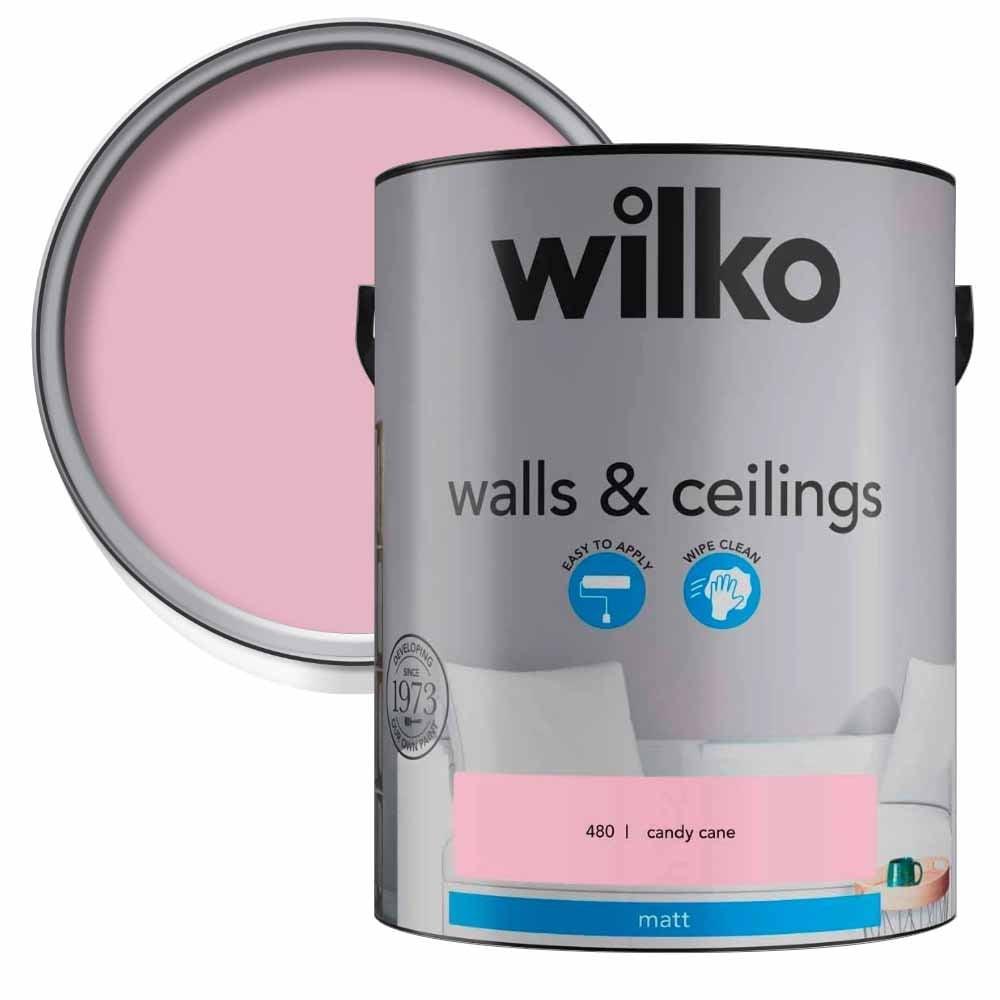 Wilko Walls & Ceilings Candy Cane Emulsion Paint 5L Image 1