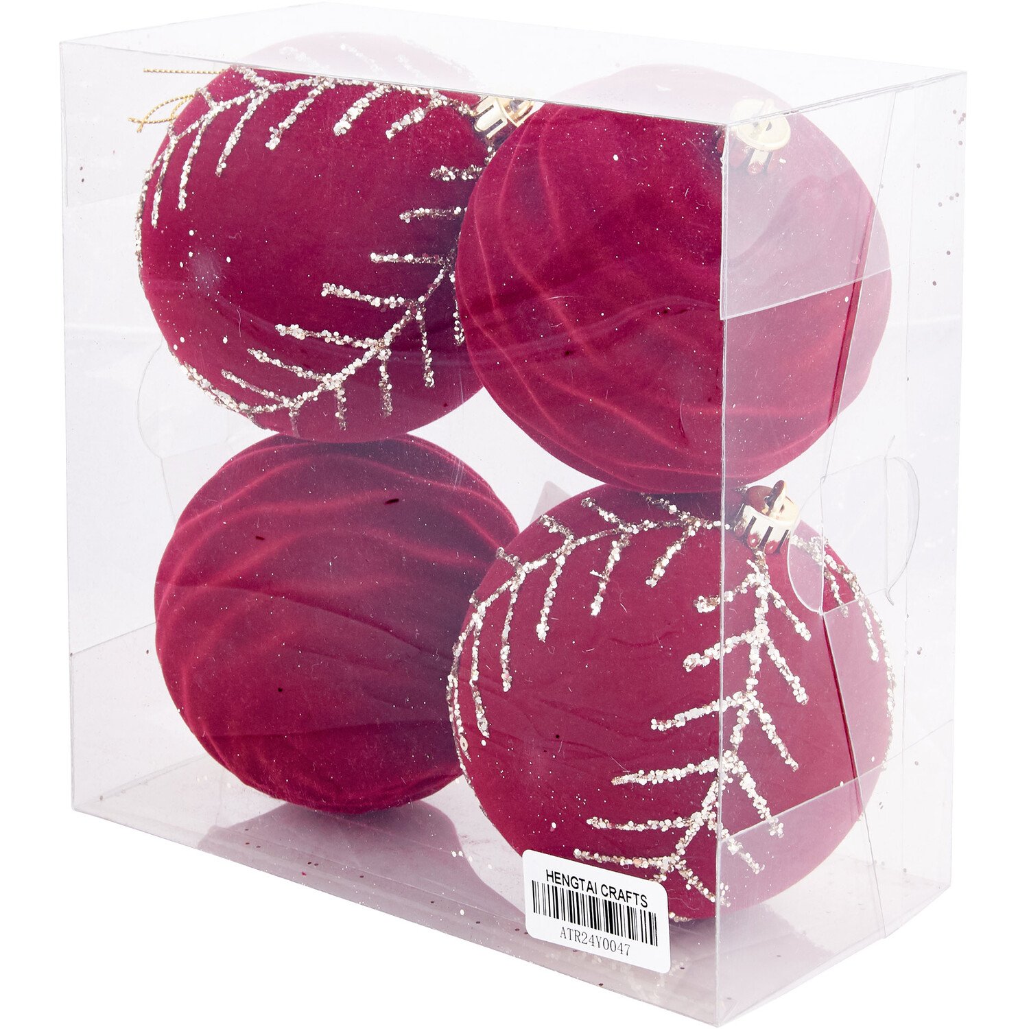 Pack of 4 Grace & Glory Baubles - Red Image 3