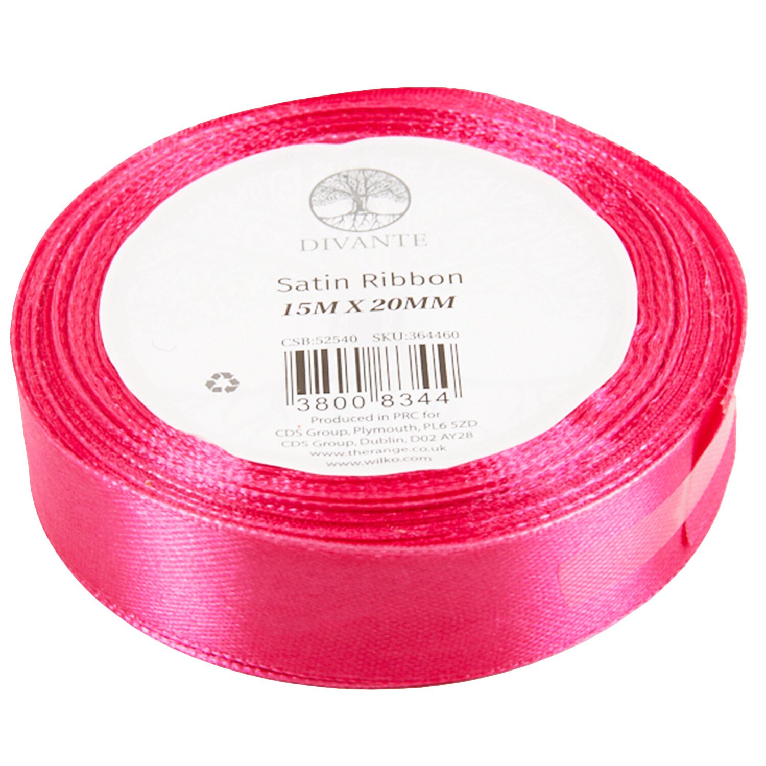 Satin Ribbon 15m - Hot Pink Image 2