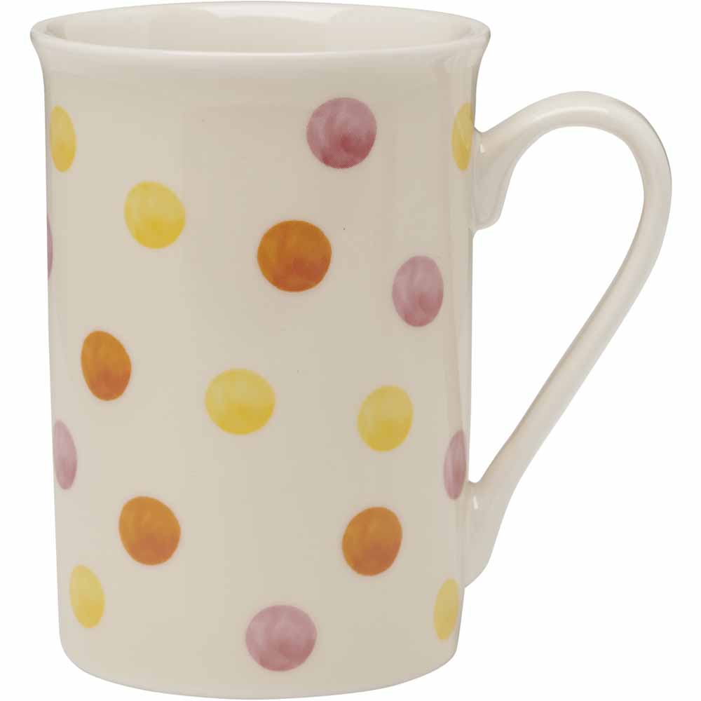 Wilko Pink Spots Mug Image 1