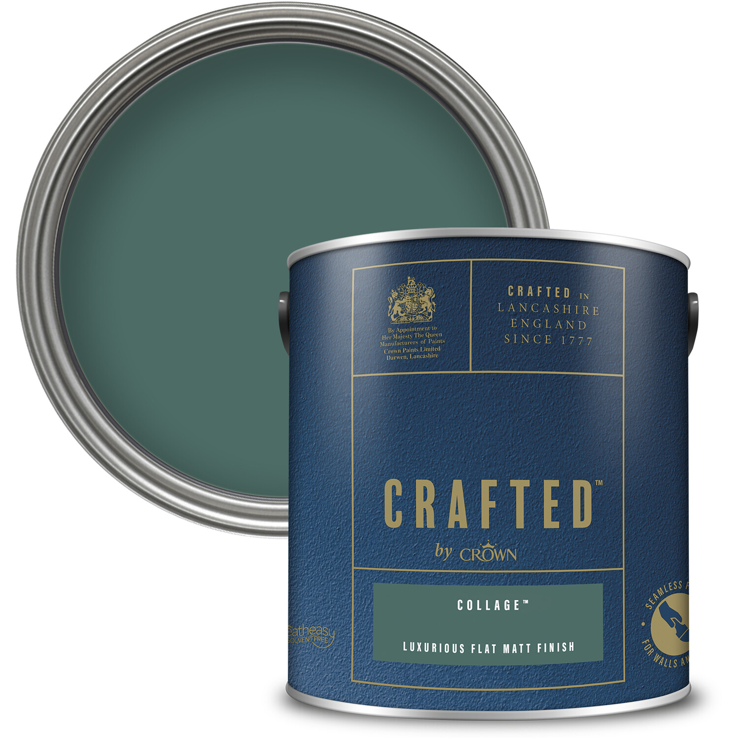 Crown Crafted Walls & Wood Collage Luxurious Flat Matt Paint 2.5L Image 1