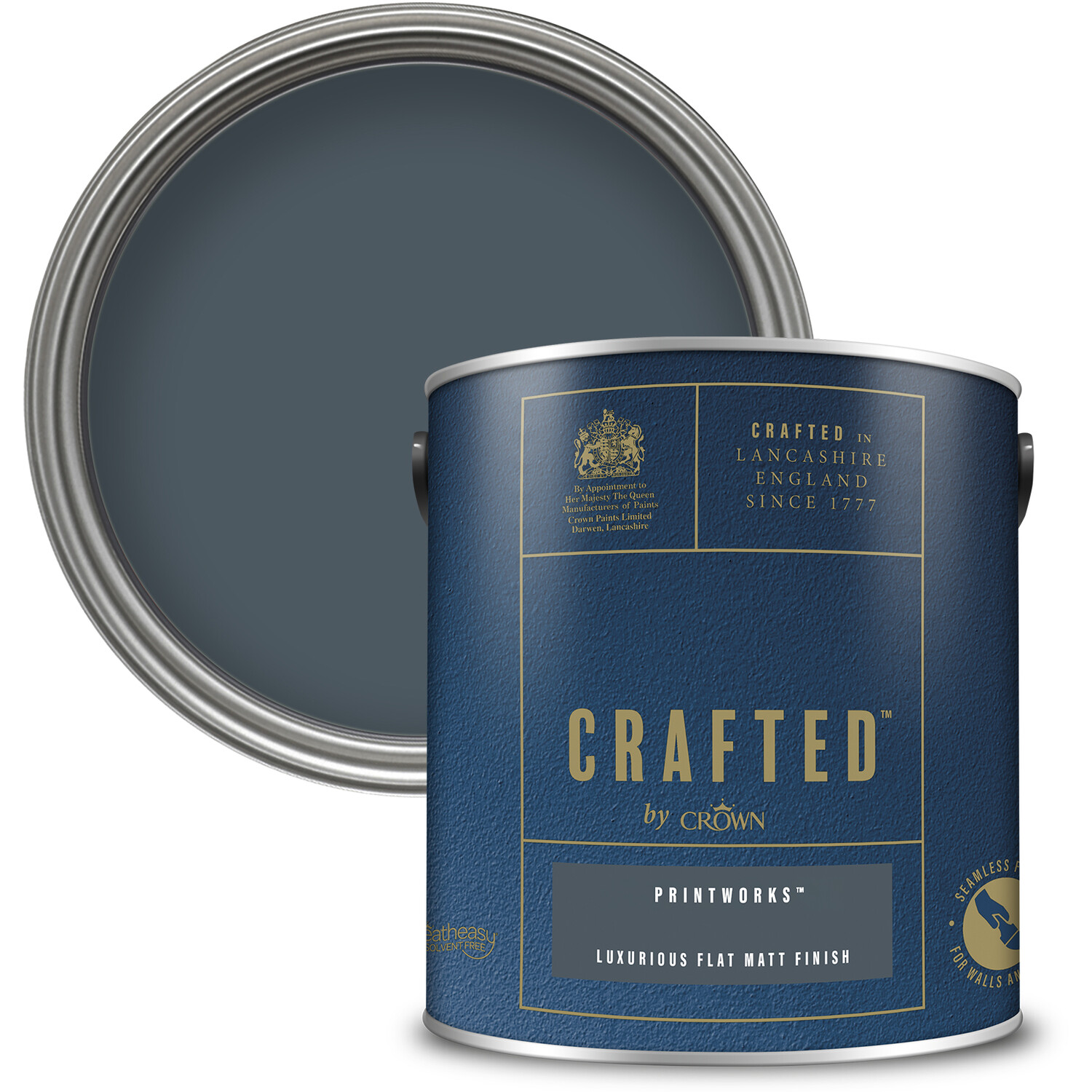 Crown Crafted Walls and Wood Printworks Luxurious Flat Matt Paint 2.5L Image 1