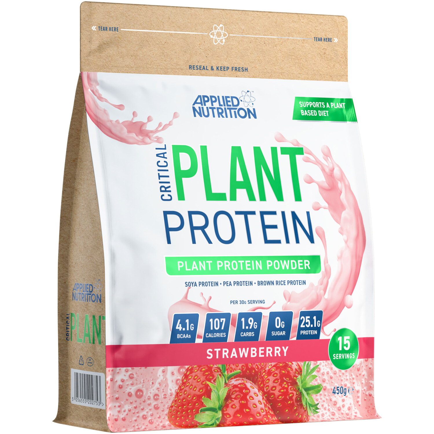 Strawberry Critical Plant Protein Powder - Natural Image 1