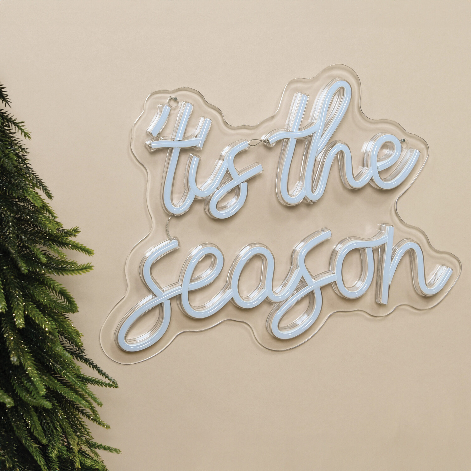 Tis The Season Neon Sign - White Image 1