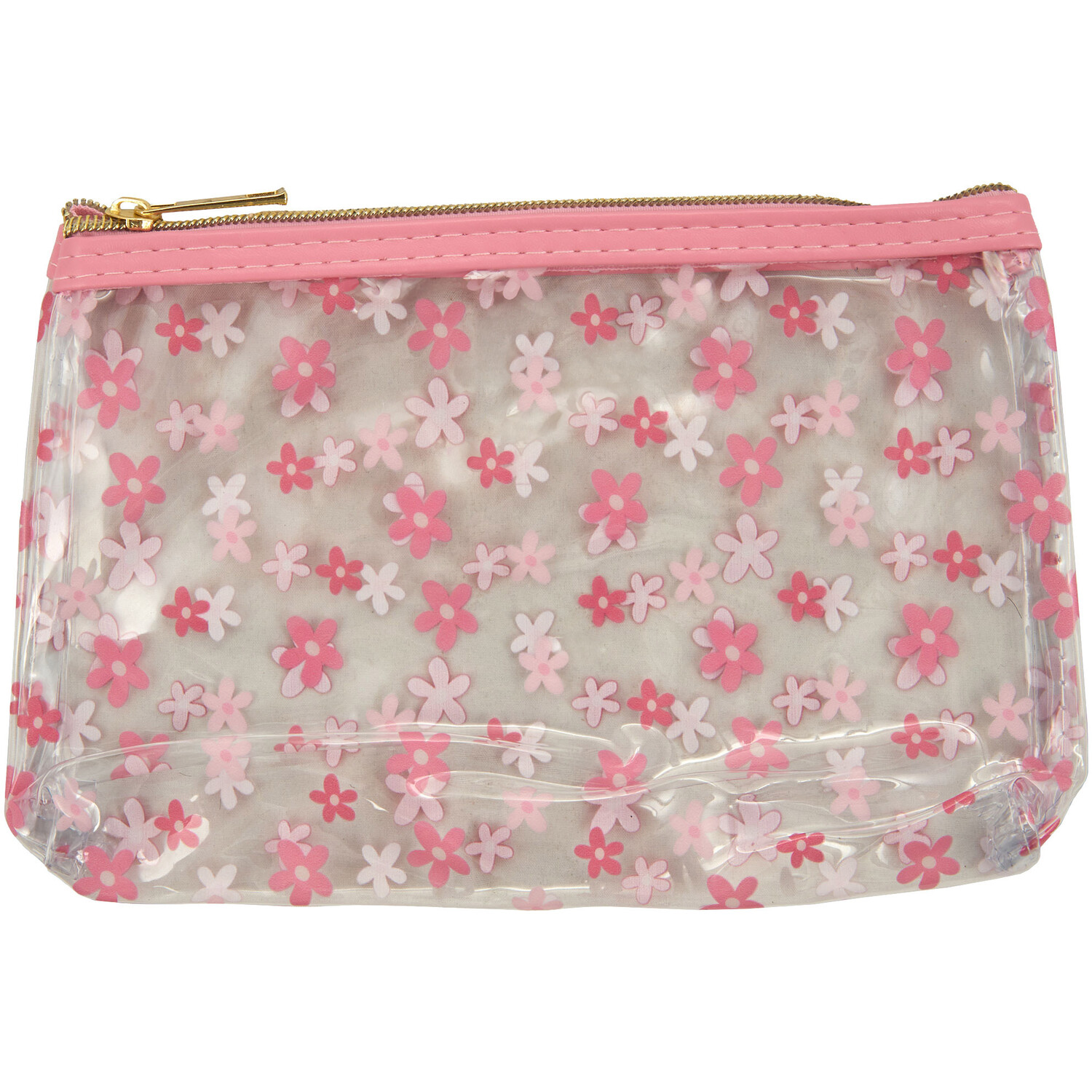 Pink Double Floral Make Up Bag 2 Pack Image 2