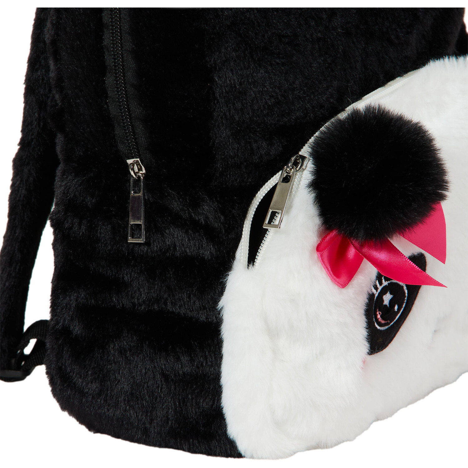 Panda Plush Backpack - Black Image 4