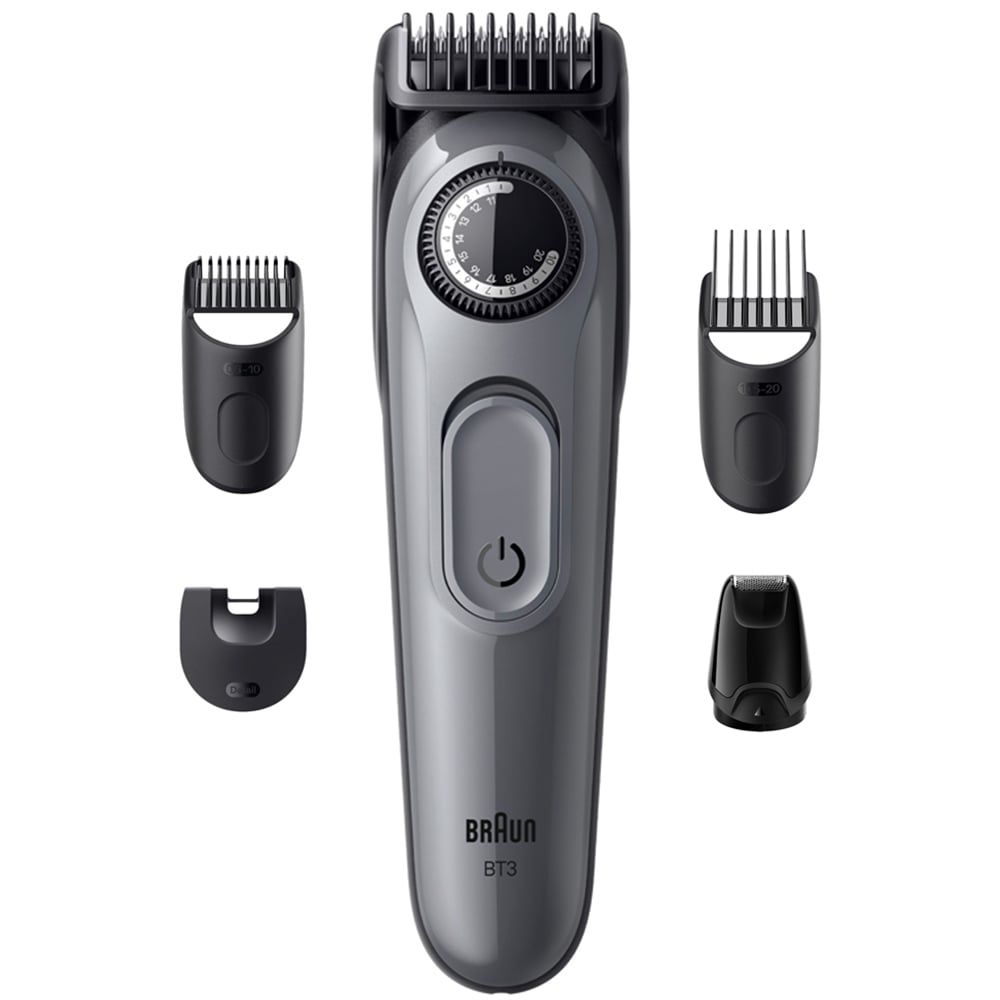 Braun Series 3 BT3560 Grey Sharp Blade Beard Trimmer with 40 Lengths and 5 Styling Tools Image 2