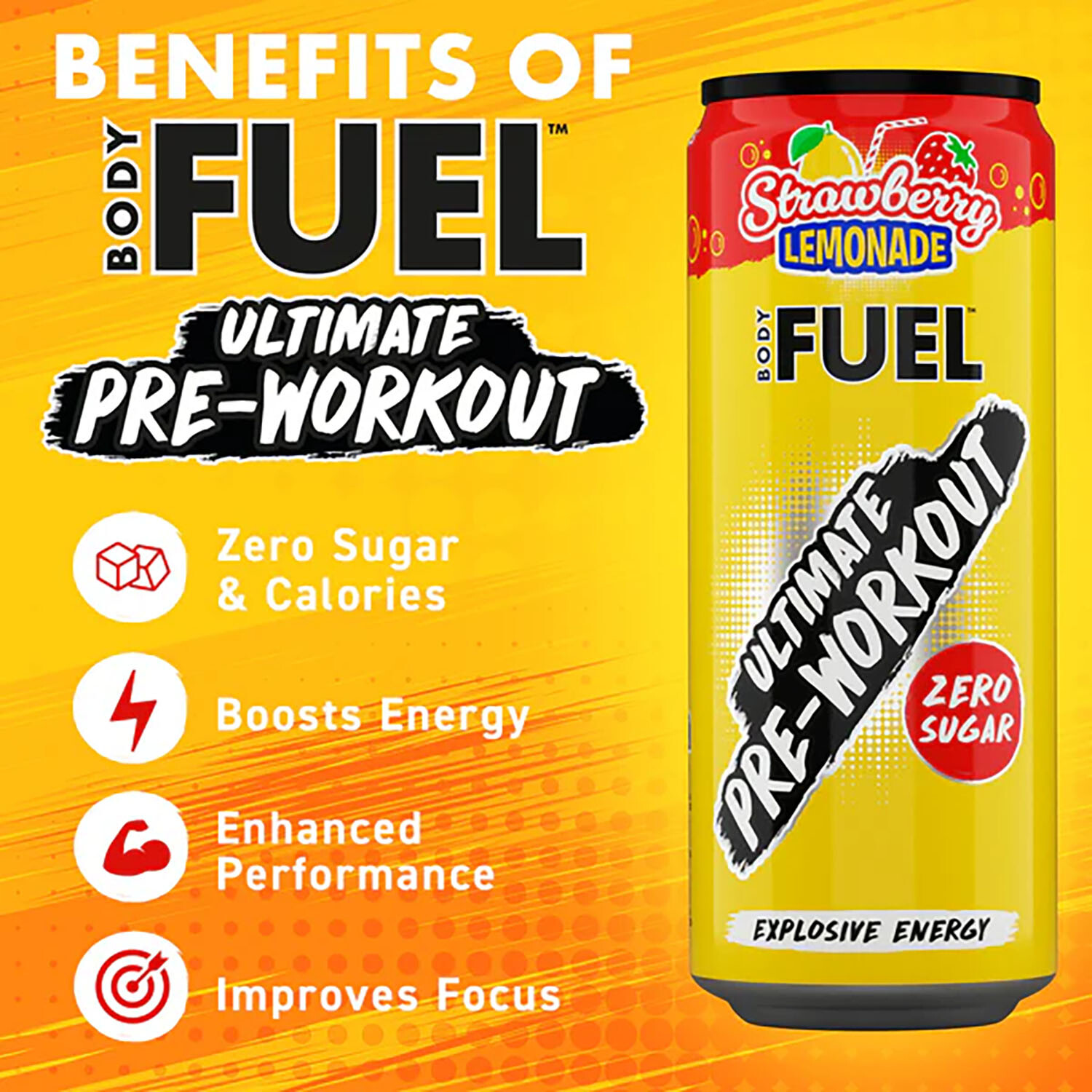 Body Fuel Pre-Workout Can - Multicolour Image 2