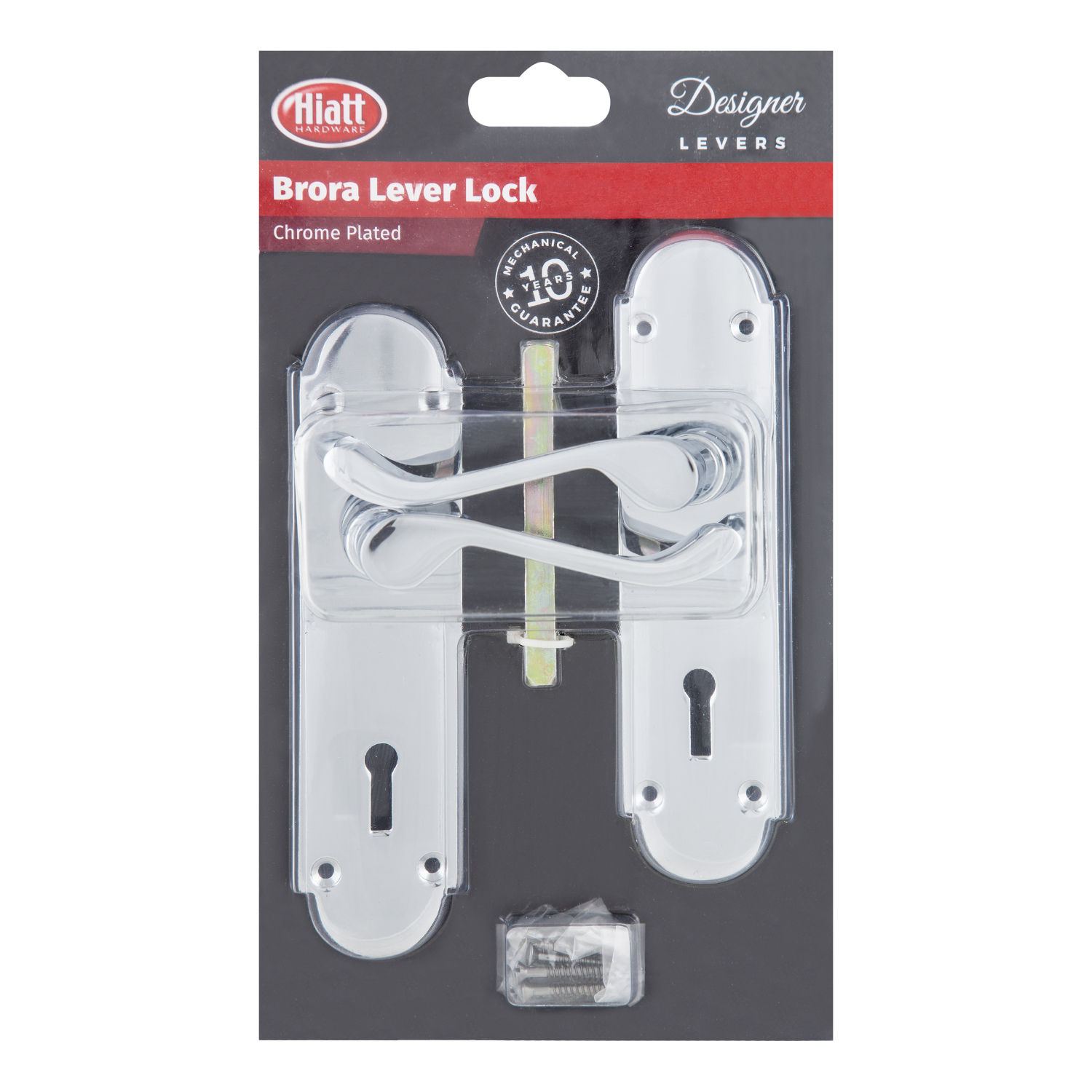 Hiatt Brora Chrome Door Handle with Lock Set Image 2