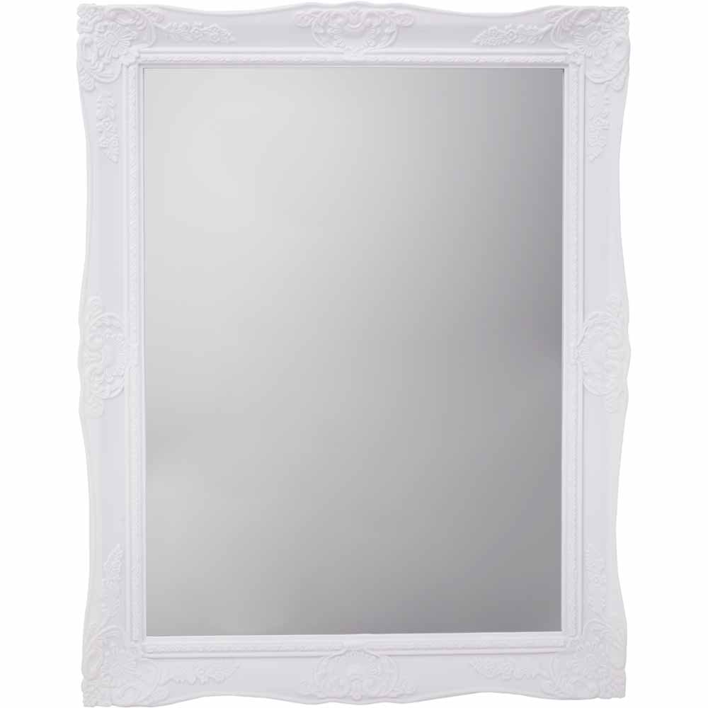 Wilko White Vintage Mirror 12x16, White Antique Mirror Small