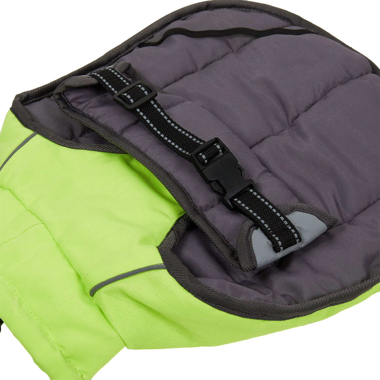 Padded High Vis Dog Coat - Yellow / Extra Large Image 7