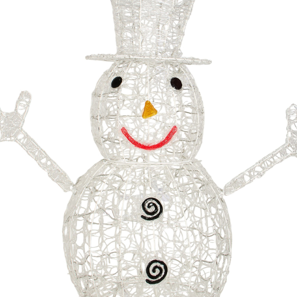 Extra Large Acrylic LED Snowman Decoration White Image 9
