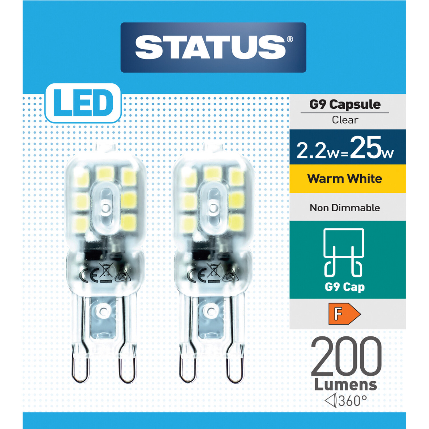 Status G9 Capsule LED Lightbulbs 2 Pack Image 1