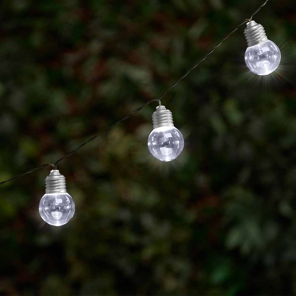 Wilko 30 Bulb Clear Silver Solar String Lights Image 1