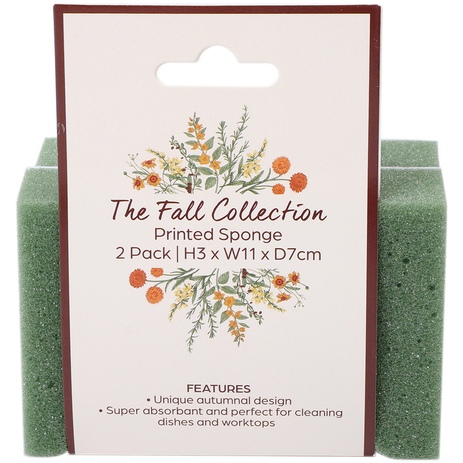 Pack of 2 Autumn Printed Sponges Image 4