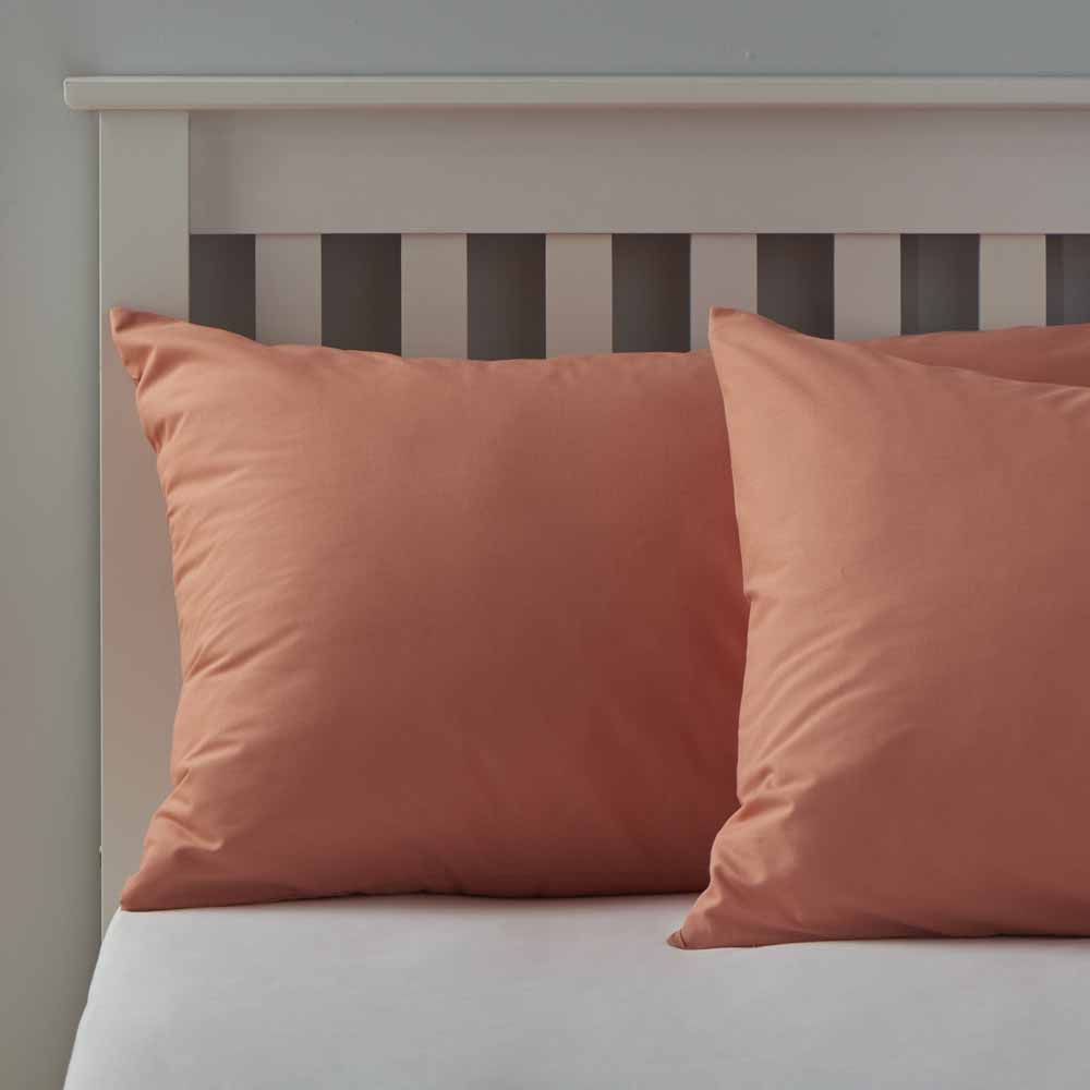 Wilko Soft Terracotta Pair Housewife Pillowcases Image 2